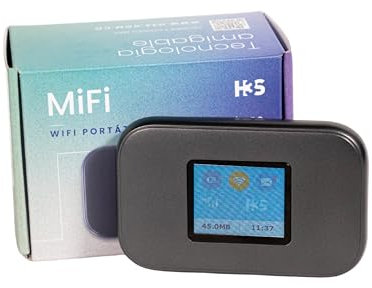 Router MiFi 4G (Cat 6), WiFi Portátil, Batería 3.300 mAh, Pantalla LCD, Conexión hasta 16 Dispositivos
