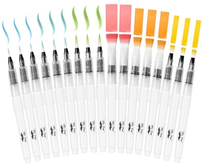 Mr. Pen- Watercolor Brush Pens, 18 Pack, Water Color Pen, Watercolor Paint Pens, Refillable Watercolor Brush Pens, Water Paint Brush, Watercolor Brushes Assorted Colors