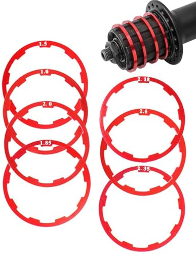 TPZORJX 7 PCS Innenlager Spacer Fahrrad Schwungrad Unterlegscheibe Spacer Kassette Schwungrad Naben Spacer Fahrrad Tretlager Achse Dichtung für MTB Rennrad Universelles Fahrrad,rennrad spacer
