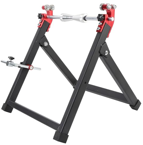 Metal Motorcycle Wheel Balancer Stand - Portable Tire Rim Spin Balancing Static Truing Stand for Off Road, Sports, and Road Bikes
