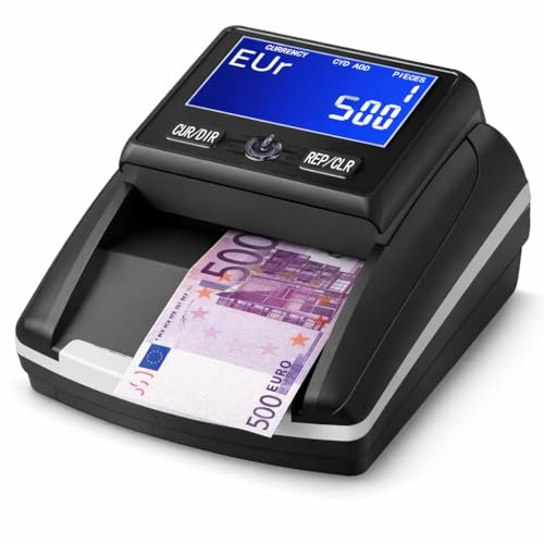 Rilevatore Banconote False Euro, Controllo UV MG IR, Display Digitale, Verifica Rapida Valore, Macchina Compatta per Negozi, Ufficio, Cassa