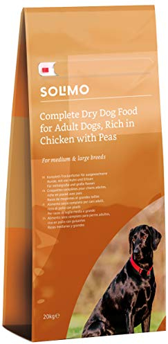 by Amazon - Complete Dry Dog Food for Adult Dogs, Rich in Chicken with Peas, 1 Pack of 20kg