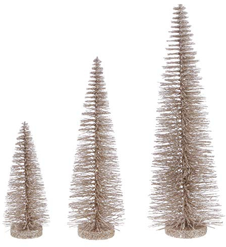 Raz Lot de 7,6 cm de long pour bouteille de Noël - Or champagne scintillant - 44,1 cm, 35,6 cm et 22,9 cm de haut