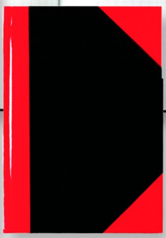 STYLEX® Geschäftsbuch, kariert, A5, Einbandfarbe: schwarz/rot, 96 Blatt (6 Stück), Sie erhalten 1 Packung á 6 Stück