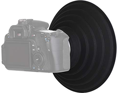 STSEETOP Camera Lens Hood, Collapsible Reversible Filter Thread Rubber Digital Lens Hood DSLR Lens Cap Shade