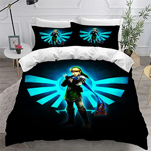 Enfunt-Home Zelda Bettwäsche Set 2 Teilig, 100% Mikrofaser Wikinger 1 Bettbezug 135x200cm Mit Reißverschluss Und 1 Kissenbezug 80x80cm