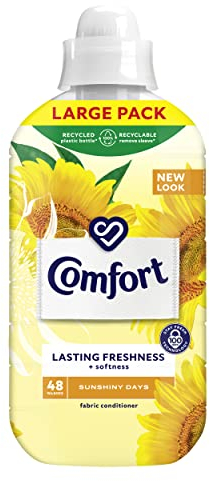 Comfort Sunshiny Days Fabric Conditioner with Stay Fresh technology for 100 days of freshness + fragrance* 48 washes (1.44 L)