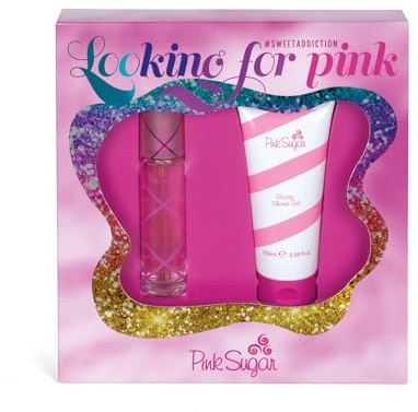 Pink Sugar, Looking For Pink - Estuche con agua de inodoro de 30 ml y gel de ducha de 100 ml