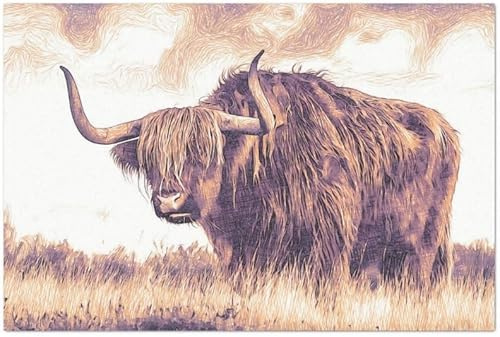 Highland on the Prairie Large Decoupage Paper, 21 x 29 (For Furniture, large projects) by The Shabby Hummingbird