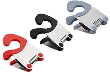 Zerodeko 3piezas Soporte Clip Cuchara Olla Acero Inoxidable Antiescaldaduras Utensilios De Cocina Resistente Al Calor y Duradero