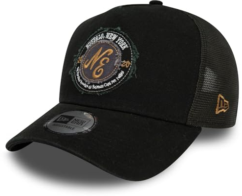 New Era Adjustable A-Frame Trucker Cap Washed schwarz