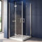 LUXESPIRE Duschkabine 100x100cm Eckeinstieg mit 180° faltbarer Tür Duschtür Falttür Duschabtrennung Duschwand 6mm ESG Sicherheitsglas Höhe 195cm