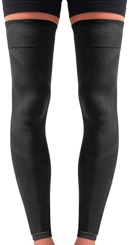SLIMCELL PRO Genouillère de Compression Jambe Sport – Manchon Maintien Genoux Running Homme Femme, Jambière Longue Anti UV pour Course à Pied, Cyclisme, Fitness, Chaussettes Sport de Contention