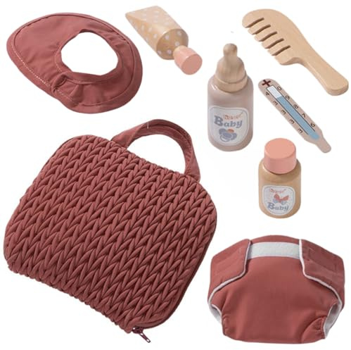 howa Grace 2970 - Borsa fasciatoio per bambole con bottiglia, pannolino, bavaglino, pettine e accessori per la cura