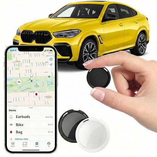 2 Pack GPS Tracker for Vehicles Work with Find My (iOS Only)Real Time Bluetooth Air Tracker Tag Mini Car Locator Global Tracking Device Item Finder No Monthly Fee or Subscription No SIM Card Required