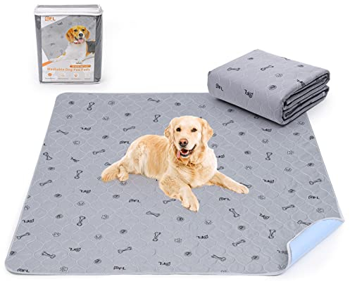 2 Stück sehr saugfähig Welpenunterlagen, 80*92cm Wasserdicht und waschbar Puppy Training Pads,rutschfeste Hundedecke für Sofa und Boden