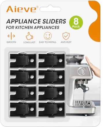 Aieve Slider per elettrodomestici da cucina, confezione da 8 piccoli cursori da cucina non girevoli, ideali per spostare caffettiera, friggitrice ad aria