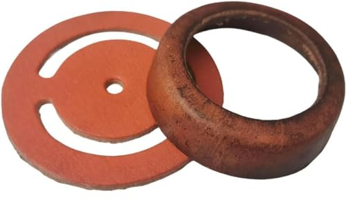 2 set di manicotti in pelle per pompa a paletta, guarnizioni pompa a dondolo, manicotto per pompa da giardino, pompa a mano, pompa per fontana, marrone pelle bovina