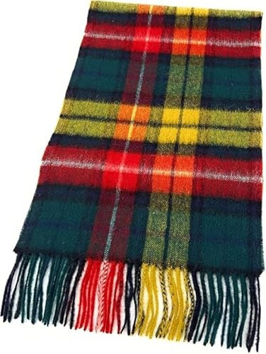 POGSTER Buchanan Tartan Scottish Traditional 100% Lambswool Luxury Unisex Scarf