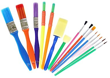 COHEALI 15 Pièces kit de Peinture pour Enfants Mini Brosse éponge Fournitures de Peinture pour Enfants Pinceau pour Enfants Trousses de Peinture Enfants Peinture Enfants Costume Colorful