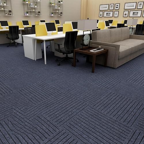 VDLLQYN, Losetas De Alfombra 20 * 20 Alfombra DIY Baldosa De Piso 108 Pies Cuadrados Alfombras De Pila De Lazo Cuadrados Multiusos-para Pisos De Madera/Baldosas,Moqueta autoadhesiva