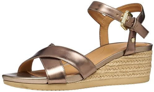 Geox Sandalo da donna D Ischia Corda C Wedge, beige scuro, 39 EU