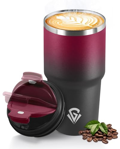 HoneyHolly Termos Caffè 600 ML, Tazza termica Riutilizzabili Prova di Perdite, Bicchiere Termico, Acciaio Inox 304, Travel Mug per Caffè Caldo e Freddo, Latte e Tè