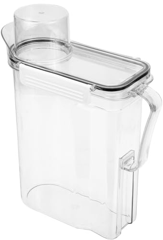 LALADEFIEE Cubo de Almacenamiento para Detergente en Polvo Tapa, Transparente, Gran Capacidad 18x29 Cm, Contenedor Recargable para Loción, Adecuado para Lavandería y Uso Doméstico