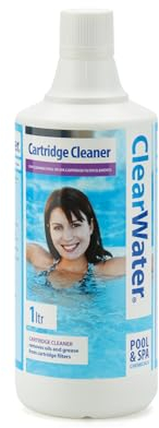 Clearwater Filter Cartridge Cleaner Solution for Hot Tubs and Swimming Pools, Up to 20 Uses, 1 Litre