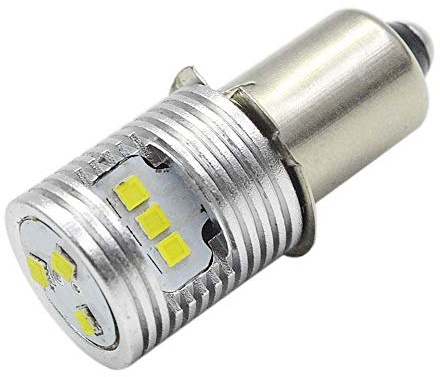 Ruiandsion Upgrade LED Flashlight Bulb P13.5S Base Bulbs 6-24V High Power CSP 9SMD Chipset Replacement for Headlamp Flashlight Torch LED Conversion Kit Bulb,Non-Polarity (Pack of 1)