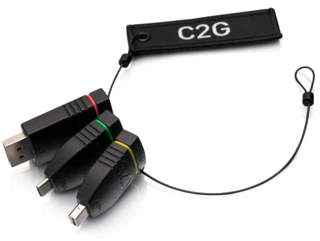 C2G Universal 4K HDMI Adapter Ring with Color Coded DisplayPort, Mini DisplayPort, and USB-C