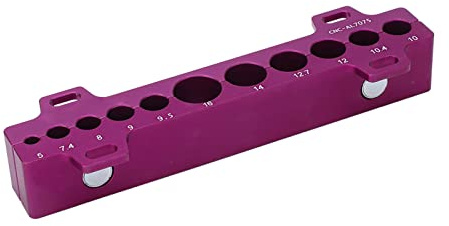 EVTSCAN Aluminium Alloy 1 Pair Bicycle Axle Vise Jaws Clamps Tool, with 11 Size Holes for 5 to 16mm Axles, for Holding Wheel Hub Axle, Pedal Spindle, Suspension Fork Tube, for Bike Maintenance Repair