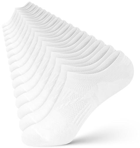 wernies 8 Pairs No Show Socks for Women,Low Cut Invisible Casual Short Ankle Socks for women White 9-12
