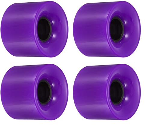 PATIKIL 4 Stück 60mm Longboard Rollen Skateboard Rad Straße Rollen für Skateboards Cruiser Räder Ersatz 78A Lila