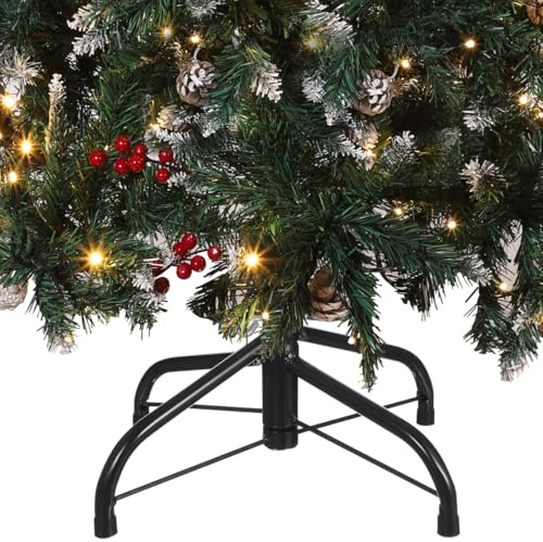 Housoutil Supporto per albero di Natale verniciato a polvere, stabile per alberi di Natale artificiali, decorazione natalizia e supporto sicuro