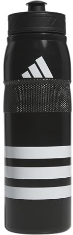 adidas 28oz Stadium Refillable Plastic Sport Water Bottle, Black/White/Black/2, One Size