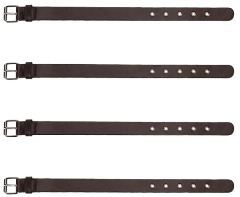 FINGERINSPIRE 4pcs Sangles D'Extension de Kilt Traditionnelles Boucle de Ceinture de Manchette en Simili Cuir 42x2.5cm Ceinture Réglable en Cuir Café Foncé avec Boucle en Métal Ceinture pour Femme DIY