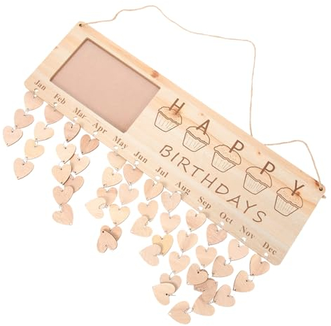ifundom Holzschild Wandbehang Kalender Erinnerungstafel Wohnkultur Für Geburtstag