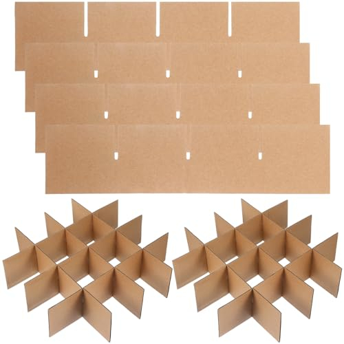 Glasteiler für Umzugskartons: 2 Set Küchen-Weingläser, Verpackung, Umzugskartons, Pappteiler-Sets für 40,6 x 30,5 x 30,5 cm große Kartons für Versandverpackungen