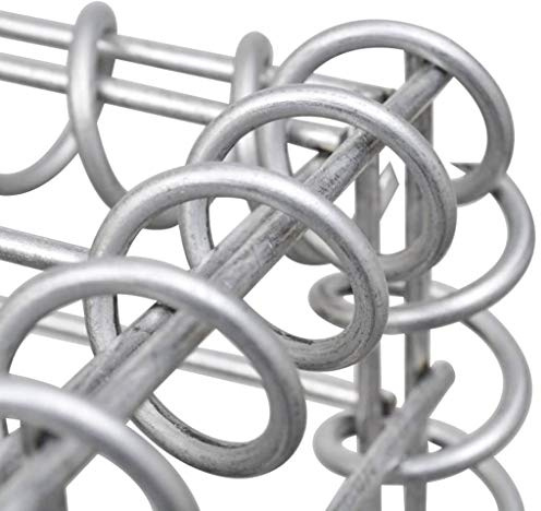 Rantry Lot de 24 spirales pour gabions, en acier galvanisé, 100 cm, portail de jardin, portail pour clôture d'extérieur, porte clôturée piétonnière, barrière pour Cortilev, décoration de meubles de