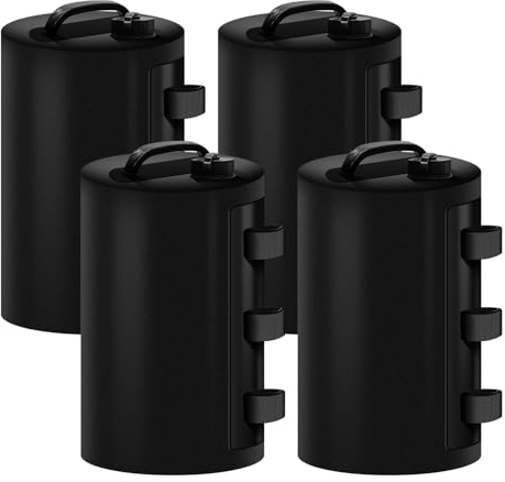 MaxAwe Lot de 4 sacs lestés à eau - Avec pied - Pieds de support de tonnelle - Sac de lestage - Remplissable d'eau - Poids pour pavillons, tentes de jardin, tentes de réception