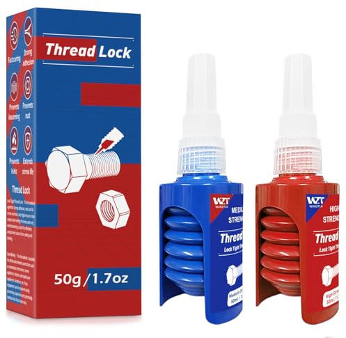 INNOVAYOU Schraubensicherung Rot und Blau 100ml, Mäßige und Hohe Intensität Schraubensicherungslack Anti-Rost&Looseng, Schraubenkleber für Spaltfüllung und Anziehen von Schrauben Runde Flasche