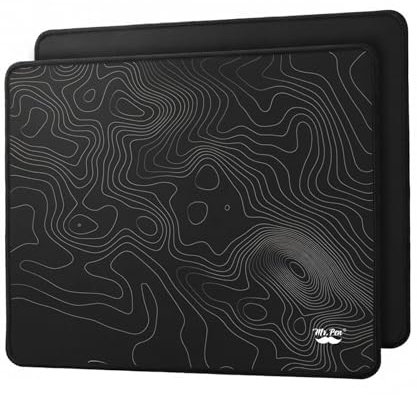 Mr. Pen- Mouse Pad, 12.5x 10.5, 2 Pack, Black Pattern, Laptop and Computer Mouse Pad Gaming, Anti-Slip Rubber Base