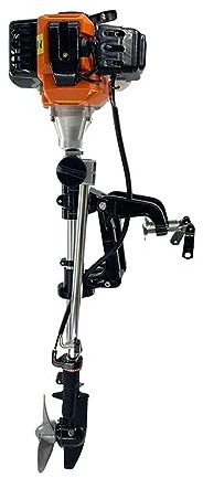 Outboard Motor Boat Engine Air Cooled 2 Stroke 2.5 Horsepower， Gasoline Outboard Motor， Boat Engine for Inflatable, Kayak, Dinghy, Canoe, Small Boat