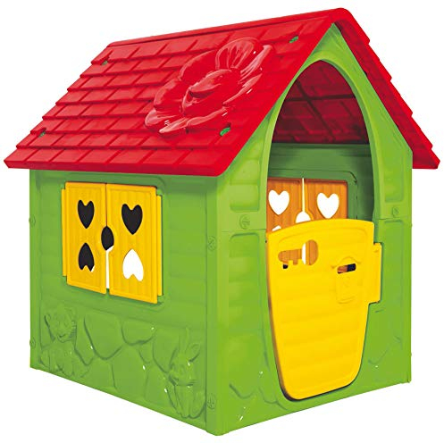 Dohany Spielhaus grün rot Kinderspielhaus Gartenhaus Indoor Outdoor +2J