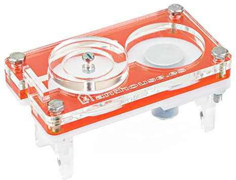 AntHouse - Acryl Ameisenfarm 9x5x1,3 cm | Pilzfeuchtigkeits-System | Mit gratis Ameisen | Rot