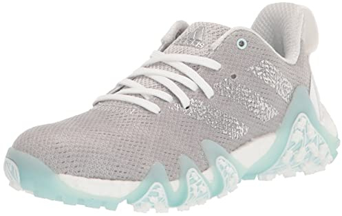 adidas Women's CodeChaos 22 Spikeless Golf Shoes, Grey One/Silver Metallic/Almost Blue, 8