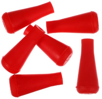 HANABASS 6 Punte in Gomma Rossa per Tiro, Design Versatile, per Praticare Giochi di Tiro Frecce