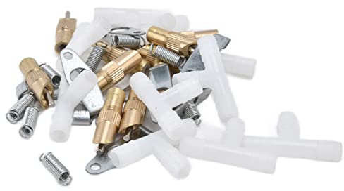 RASTKY Abbeveratoio Automatico per Capezzoli di Irrigazione Durevole per Conigli Roditori, 10 Pezzi Forniture di Pollame per Porcellini D'India - Rame+Plastica+Acciaio Inossidabile