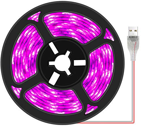 Tongdejing LED Plant Grow Light Strips, Super bright 2835SMD LED Plant Grow Light | IP66 Waterproof, USB Full Spectrum Growing Lamp for Indoor Plants Succulents Hydroponics Greenhouse Gardening